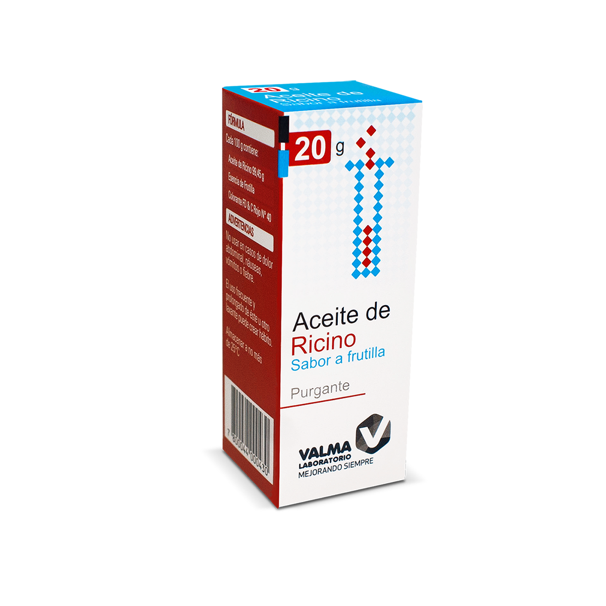 Aceite de Ricino Purgante "Sabor Frutilla" x 20 g.