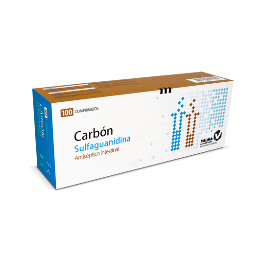 Carbón Sulfaguanidina x 100 comprimidos.