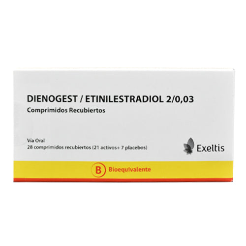Dienogest/Etinilestradiol 2mg/0,03 mg X 28 comprimidos recubiertos "Ley Cenabast"