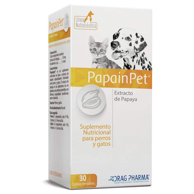 Papain-Pet x 30 comprimidos