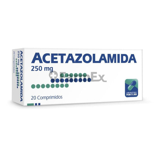 Acetazolamida 250 mg x 20 comprimidos Farmex-MiaHealth-Persistente