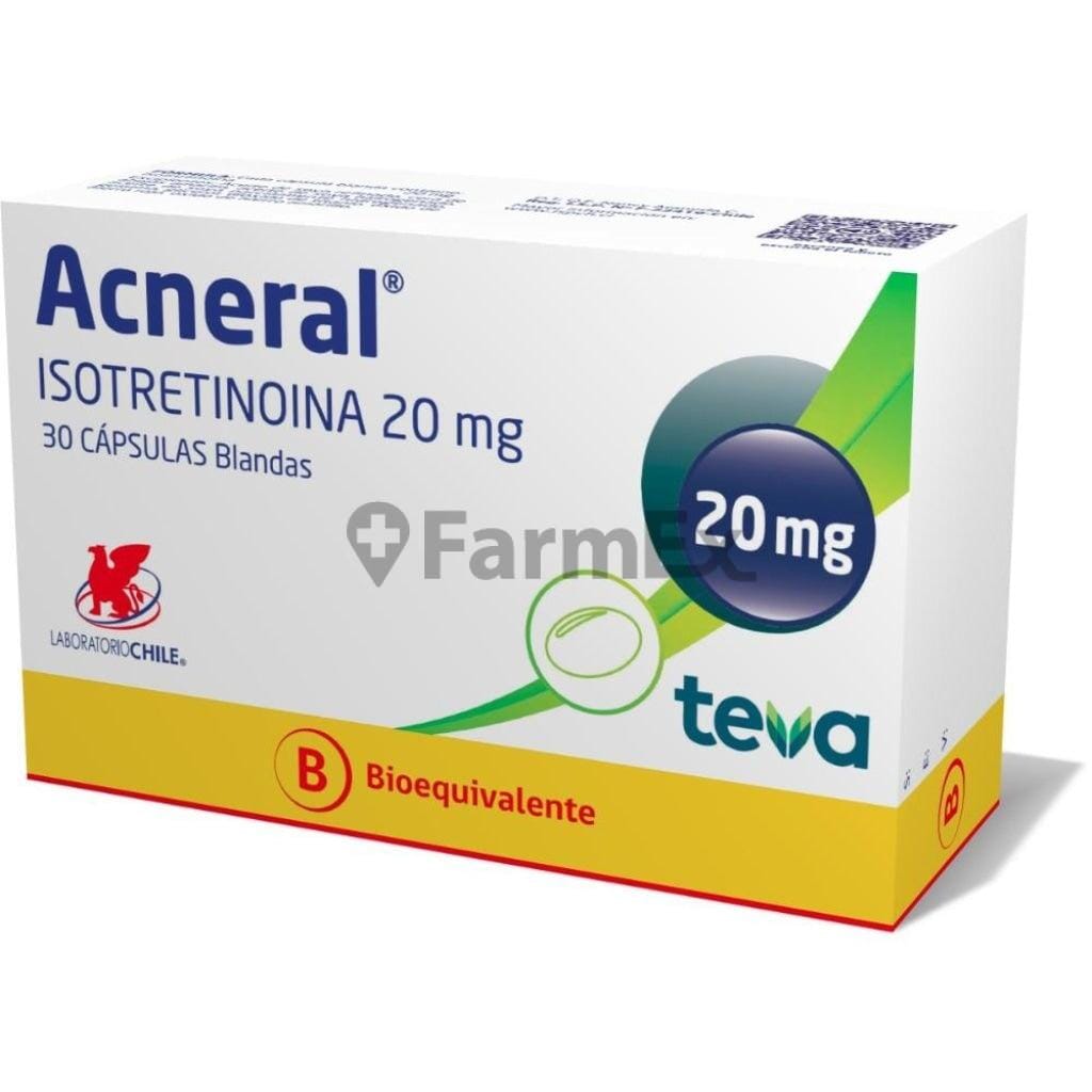 Acneral 20 mg x 30 cápsulas ( vencimiento mayo 2024) susc-1 de 3 meses Farmex-Suscripciones-Persistente