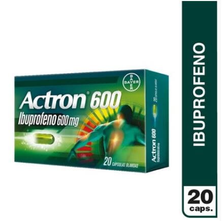 Actron 600 Ibuprofeno 600 Mg 20 Cápsulas Blandas BAYER