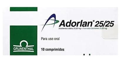 Adorlan 25/25 x 10 comprimidos Farmex-Fonasa-Persistente