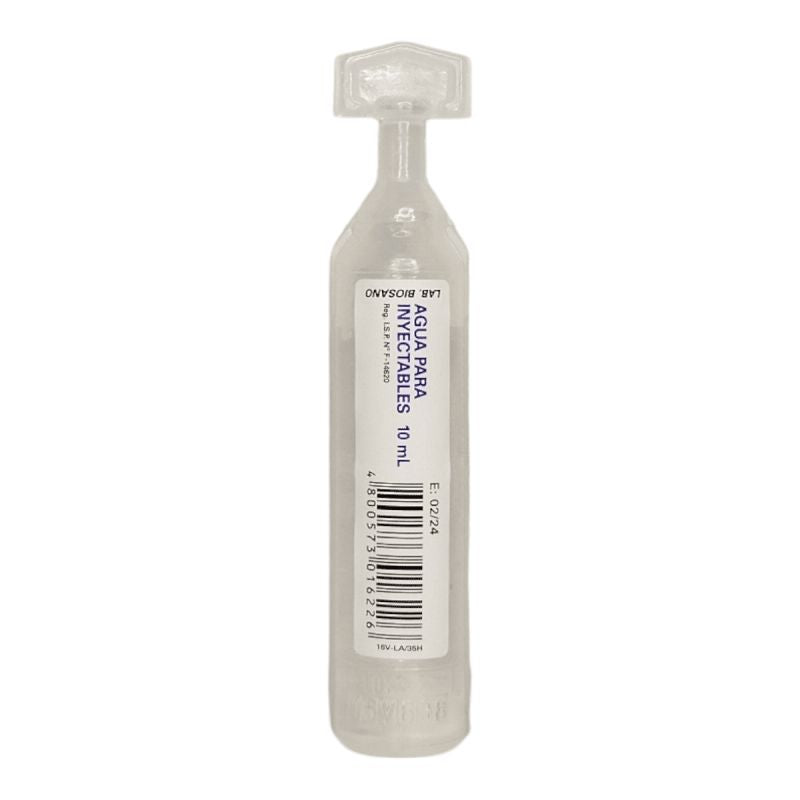 Agua esteril para inyectables ampolla 10 ML x 1 Unidad (biosano) Biosano