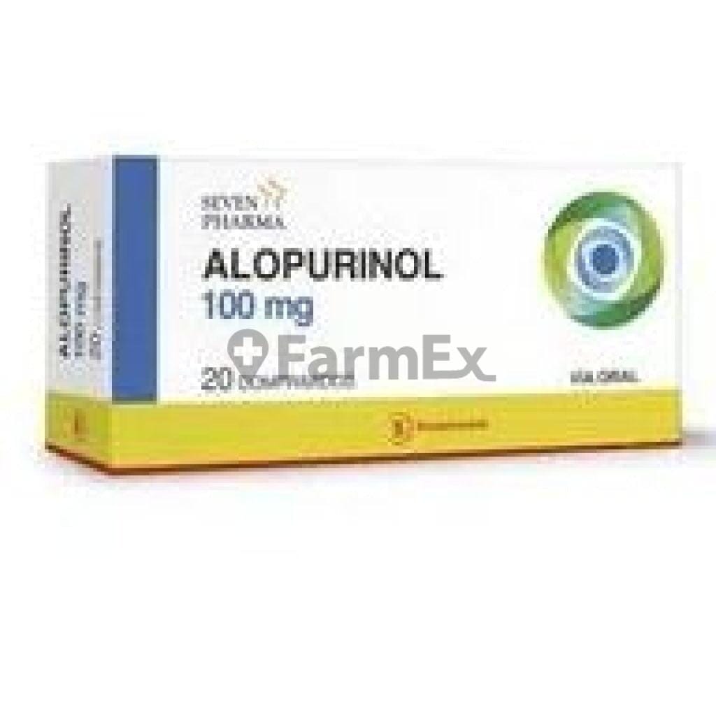 Alopurinol 100 mg x 20 comprimidos Farmex-Fonasa-Persistente