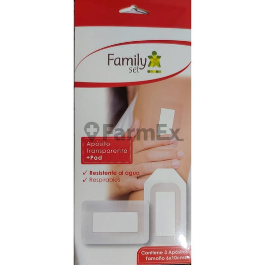 Apósito Transparente "Tamaño 6 x 10 cm" x 3 unidades Farmex-BanMedica-Persistente