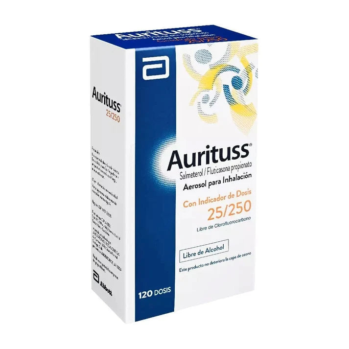 Aurituss LA 25/250 inhalador x 120 dosis "Ley Cenabast"