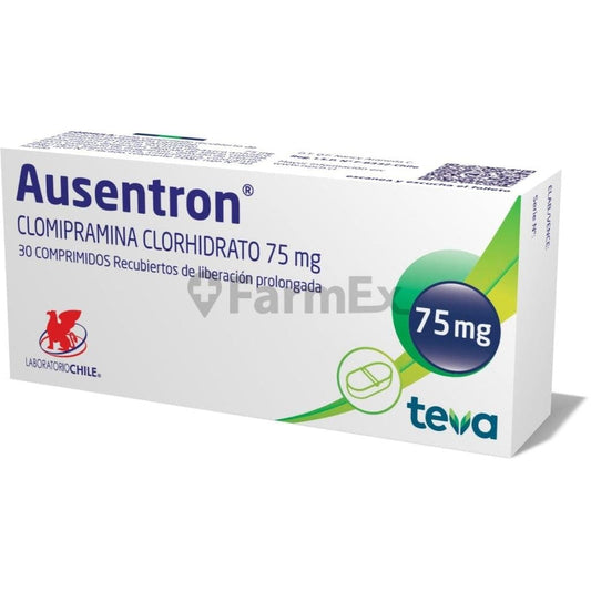 Ausentron 75 mg LP x 30 comprimidos susc-1 de 2 meses Farmex-Suscripciones-Persistente