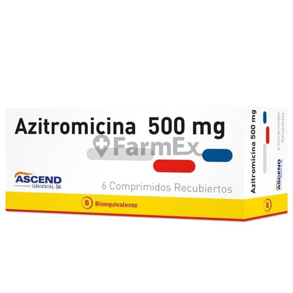 Azitromicina 500 mg x 6 comprimidos Farmex-Pluxee-Persistente