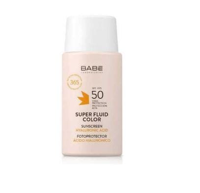 Babe Super Fluid Color Protector Solar con Acido Hialuronico FPS50 50ml BABE