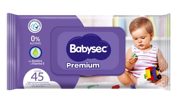 Babysec Premium Toallitas Húmedas Suaves Hipoalergénicas.