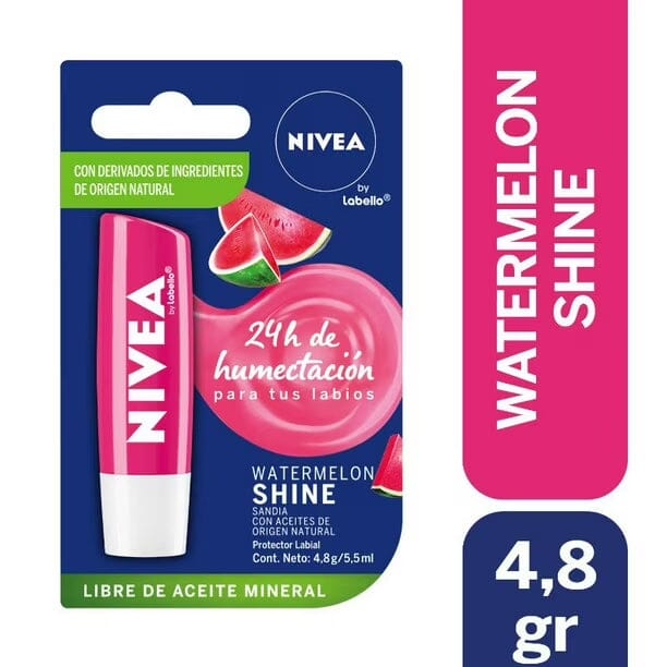 Balsamo Labial Nivea Watermelon Shine x 4.8g.