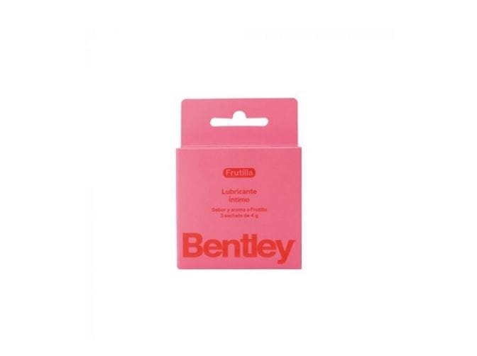 Bentley Gel Lubricante Intimo Sabor y Aroma Frutilla Sachet 4G 3 (Prater) Farmex-Pluxee-Persistente