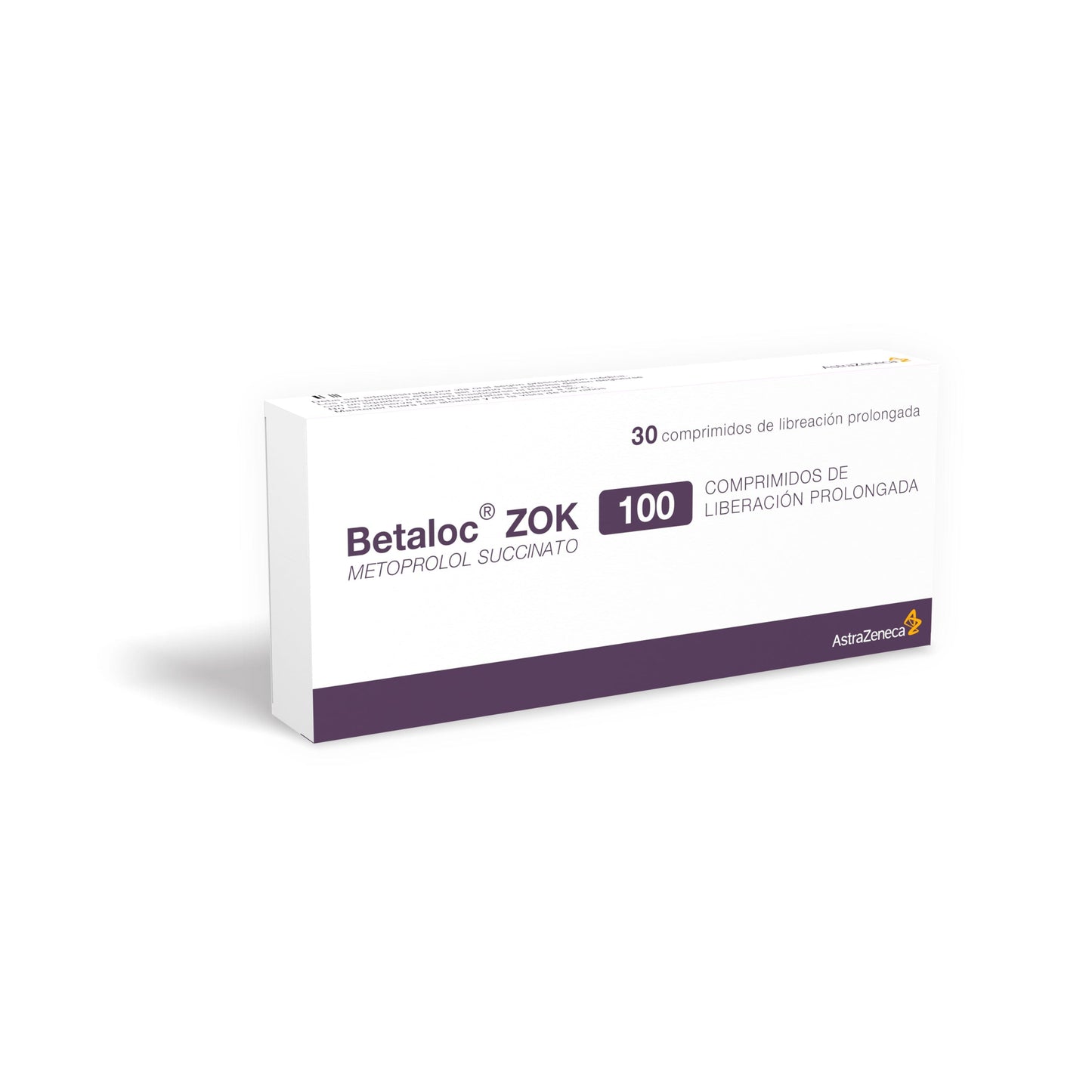 Betaloc Zok Metoprolol 100 mg x 30 comprimidos.
