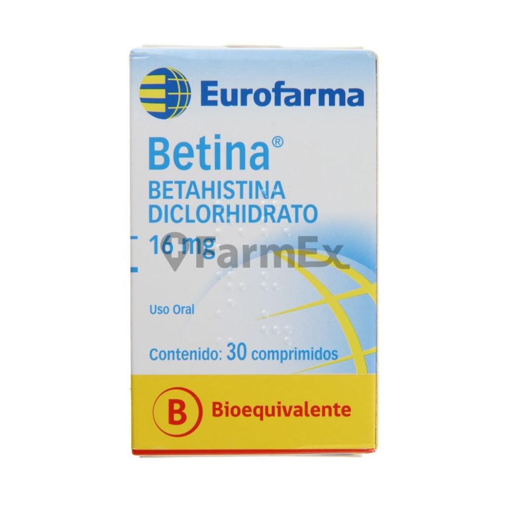 Betina 16 mg x 30 comprimidos.
