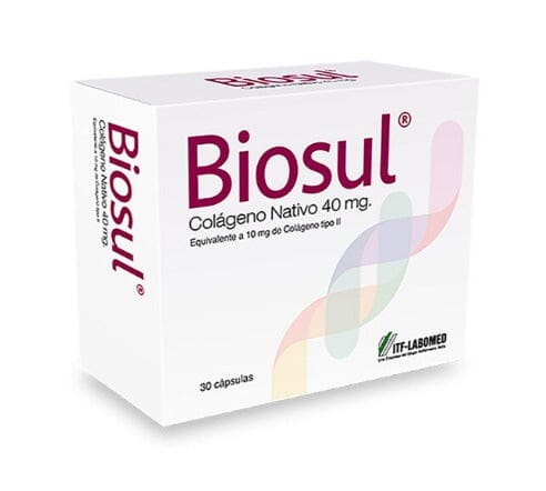 Biosul colágeno nativo 40 mg x 30 cápsulas.