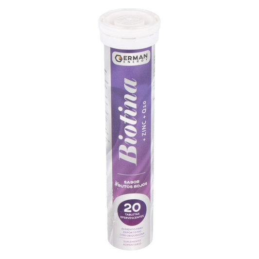 Biotina + Zinc + Q10 x 20 efervescente German Energy