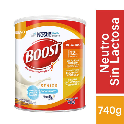Boost Senior Sin Lactosa sin Sabor 740 g
