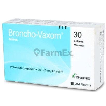 Broncho-Vaxon Pediatrico x 30 sobres Farmex-Fonasa-Persistente