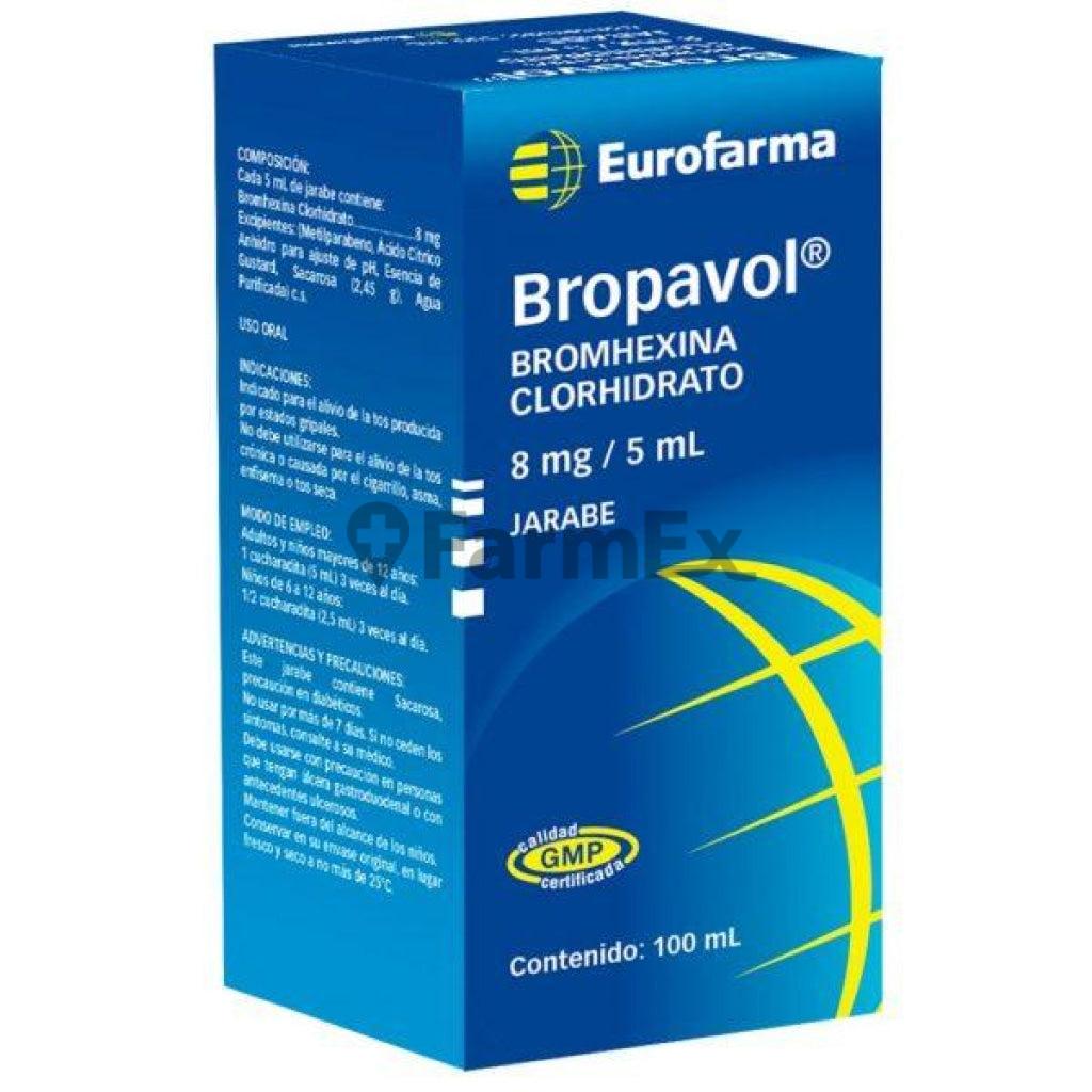 Bropavol jarabe 8 mg / 5 mL x 100 mL.