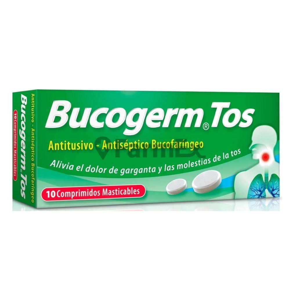 Bucogerm Tos Antitusivo Antiséptico Bucofaringeo x 10 comprimidos.