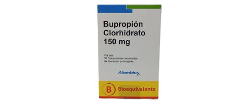 Bupropión Clorhidrato 150 mg x 30 comprimidos recubiertos de liberación prolongada