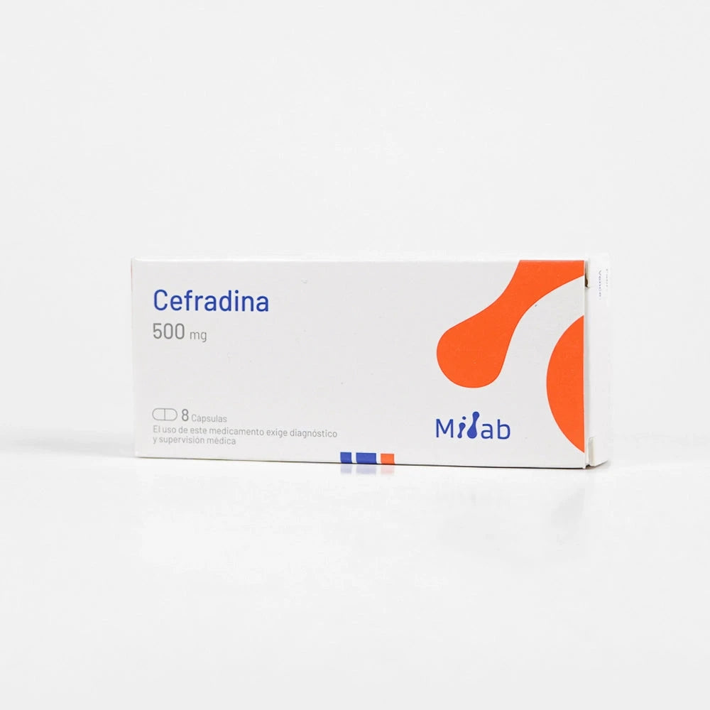 Cefradina 500 mg x 8 cápsulas MINTLAB
