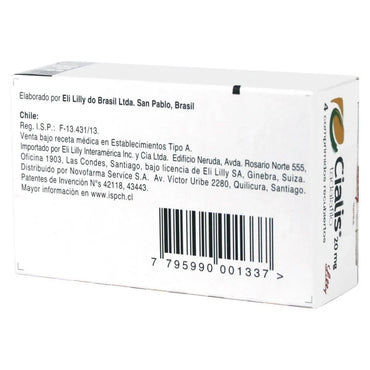 Cialis 20 mg x 4 comprimidos ELI-LILLY