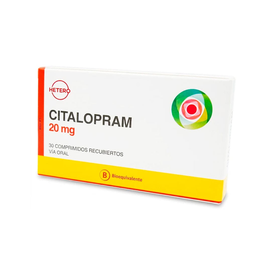 Citalopram 20 mg x 30 comprimidos "Ley cenabast" Hetero