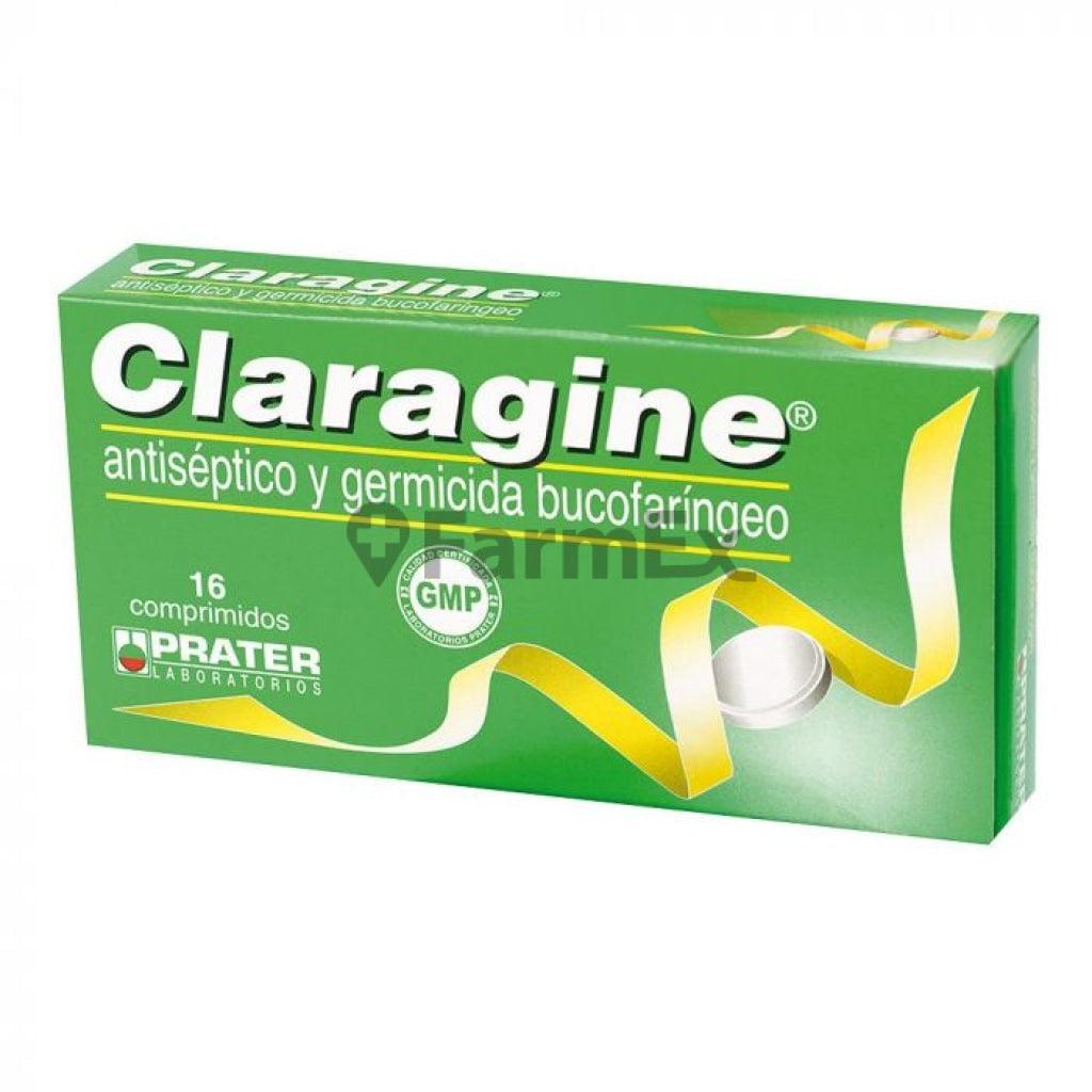 Claragine Antiséptico bucofaríngeo x 16 comprimidos.