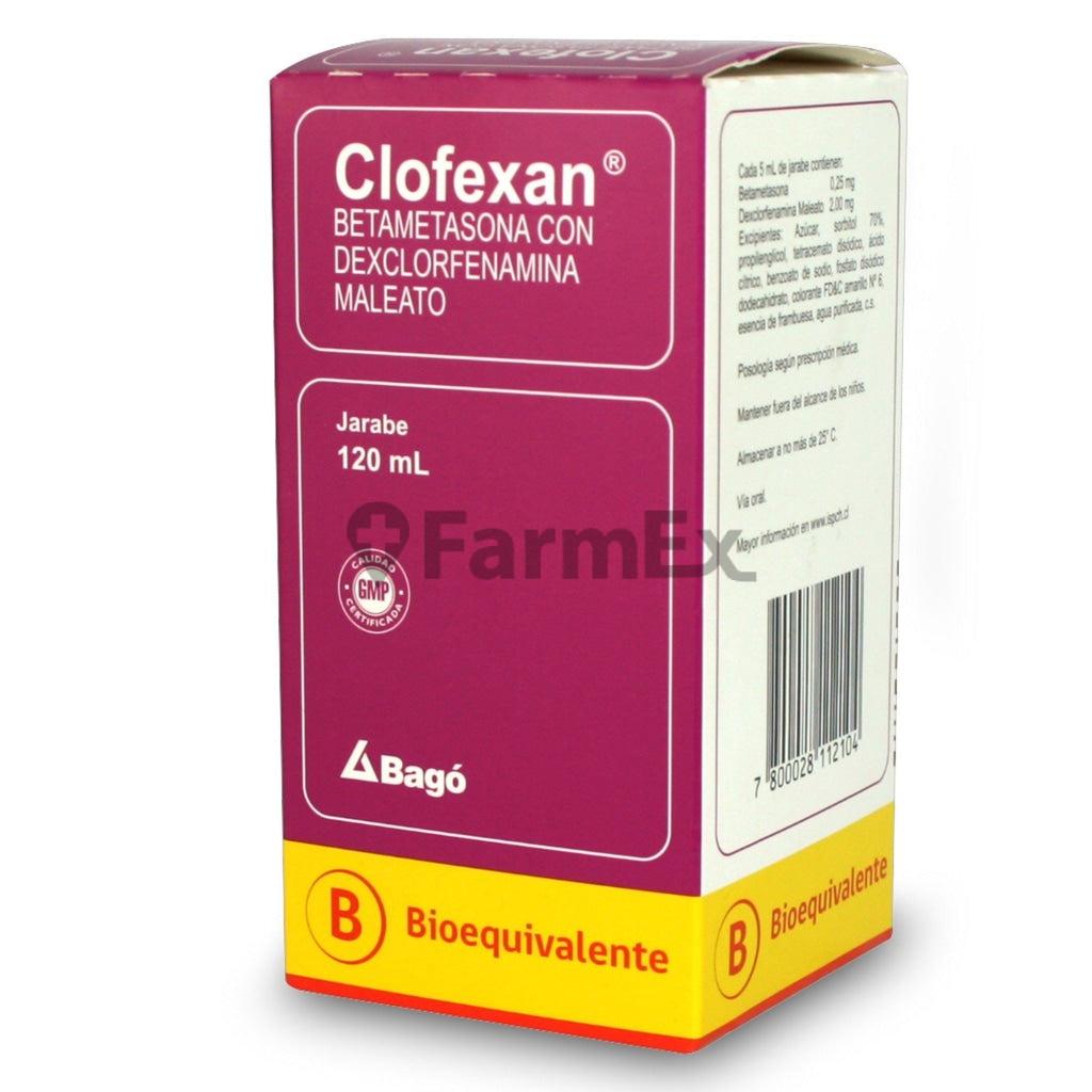 Clofexan Jarabe 0,25 mg - 2 mg / 5 mL x 120 mL.