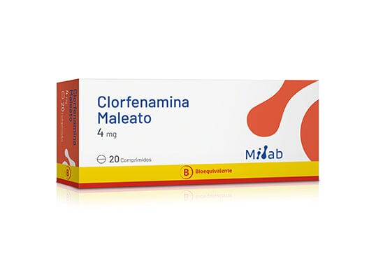 Clorfenamina 4 mg x 20 comprimidos.