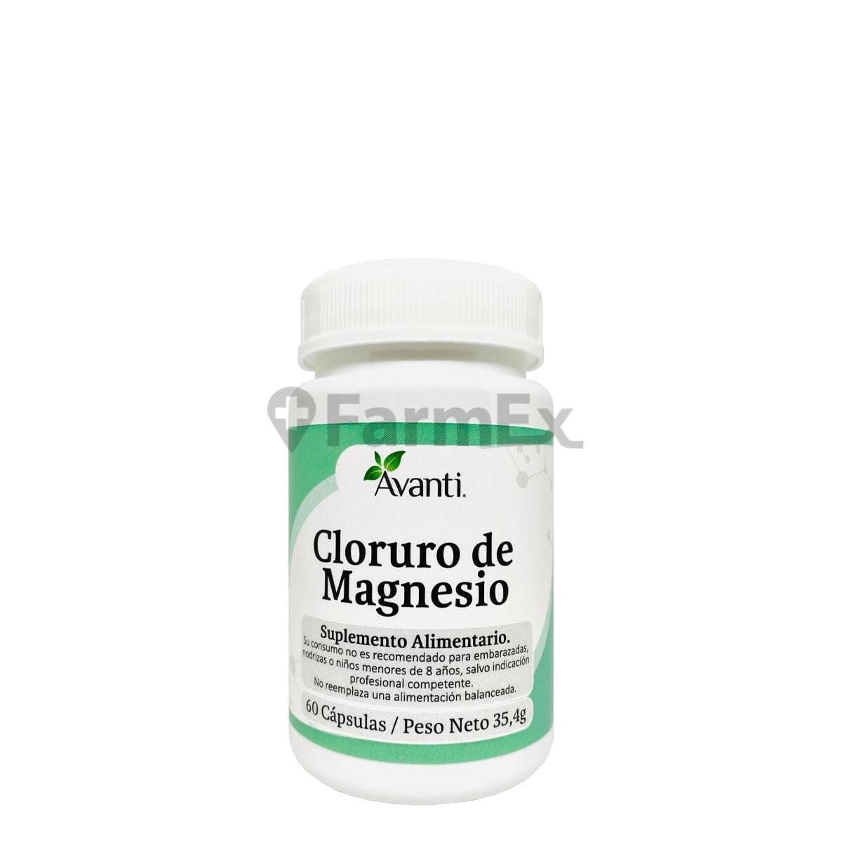 Cloruro de Magnesio x 60 cápsulas Farmex-MiaHealth-Persistente