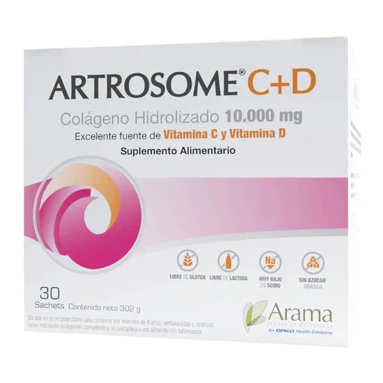 Colágeno Hidrolizado "Artrosome C+D" 10.000 mg x 30 sachets.