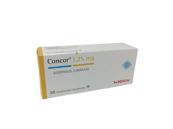 Concor 1,25 mg x 30 comprimidos recubiertos.