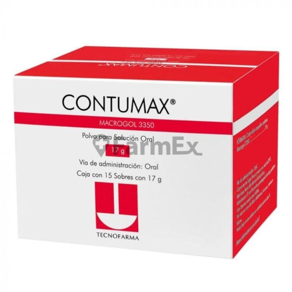 Contumax Macrogol 17 g x 15 sobres Farmex-Fonasa-Persistente