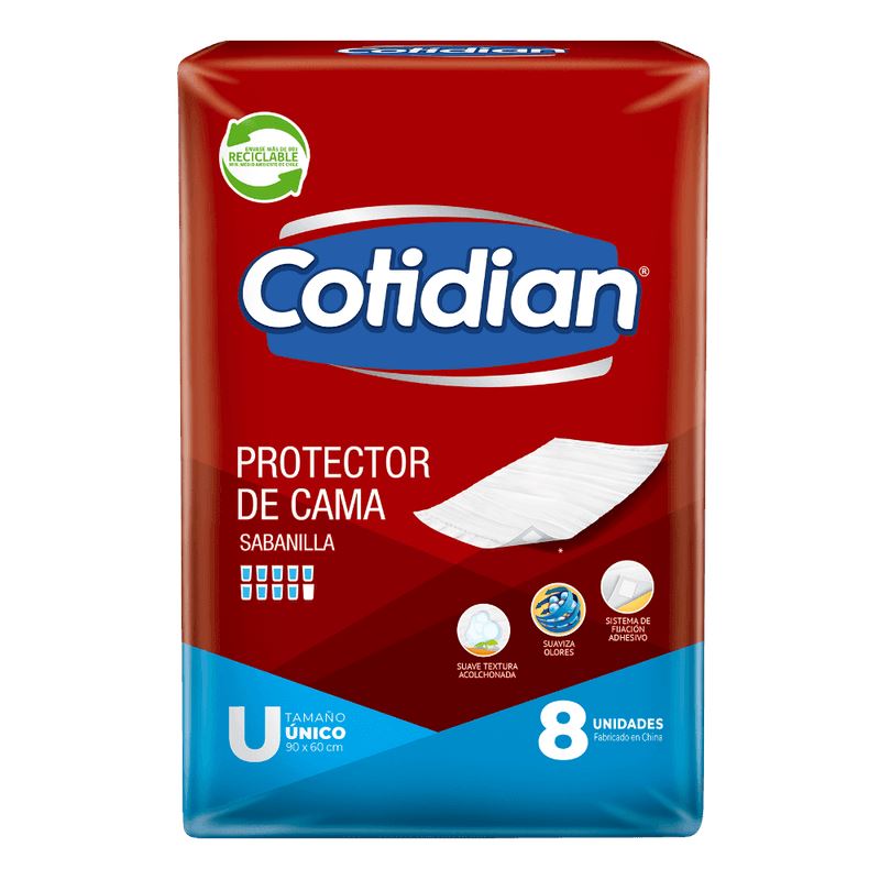 Cotidian "Protector de Cama" 90 cm x 60 cm x 8 unidades