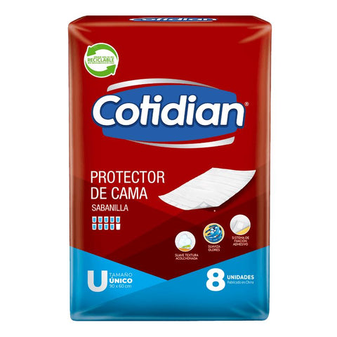 Cotidian "Protector de Cama" 90 cm x 60 cm x 8 unidades