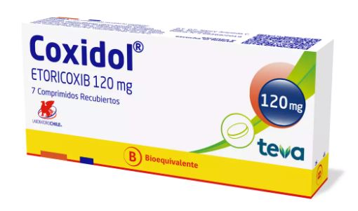 Coxidol Etoricoxib 120 mg x 7 Comprimidos Recubiertos.
