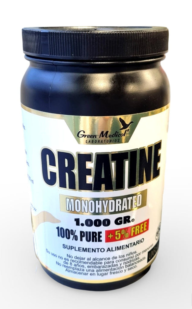 Creatine Monohydrated polvo 203 porciones 1 Kg GREEN MEDICAL