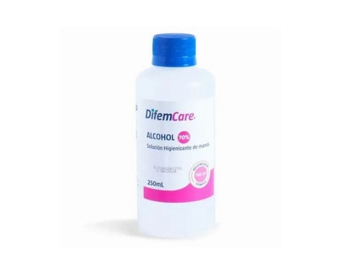 Difem Care Alcohol 70% Solución Higienizante De Manos 250Ml Farmex-Pluxee-Persistente