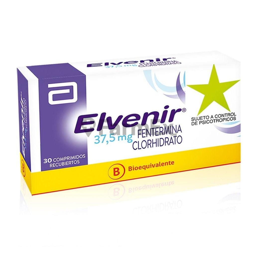 Elvenir 37,5 mg x 30 comprimidos (Venta solo en sucursal) Traer Cupón Impreso Para Descuento Farmex-BanMedica-Persistente 