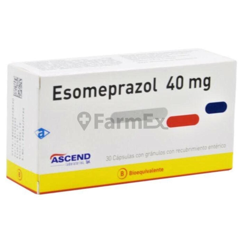 Esomeprazol 40 mg x 30 cápsulas con gránulos con recubierto entérico Farmex-Pluxee-Persistente