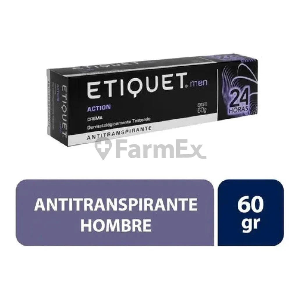 Etiquet Men Action 24 h Crema x 60 g Farmex-Pluxee-Persistente