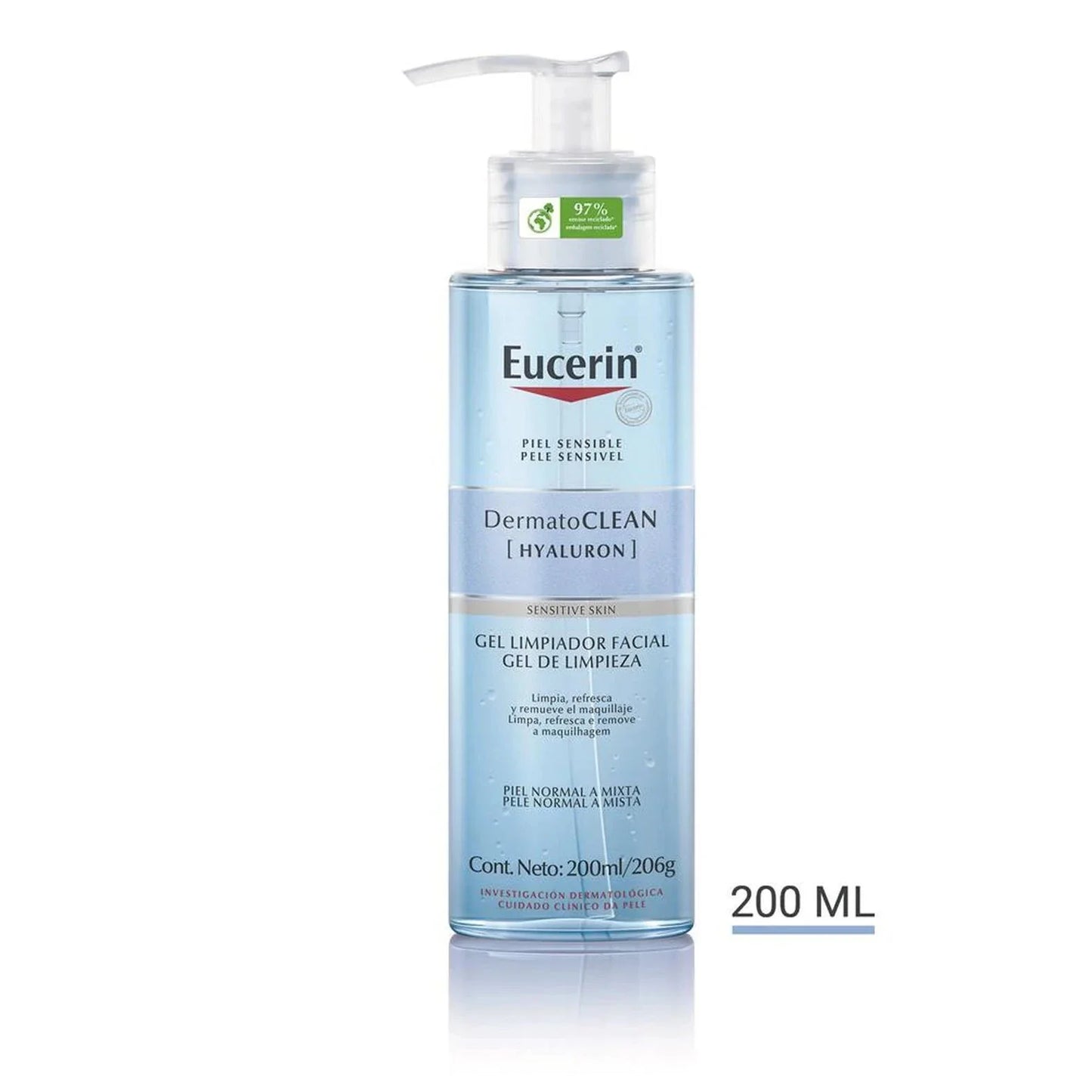 Eucerin DermatoCLEAN Gel Limpiador Facial Piel Normal/Mixta 200ml.