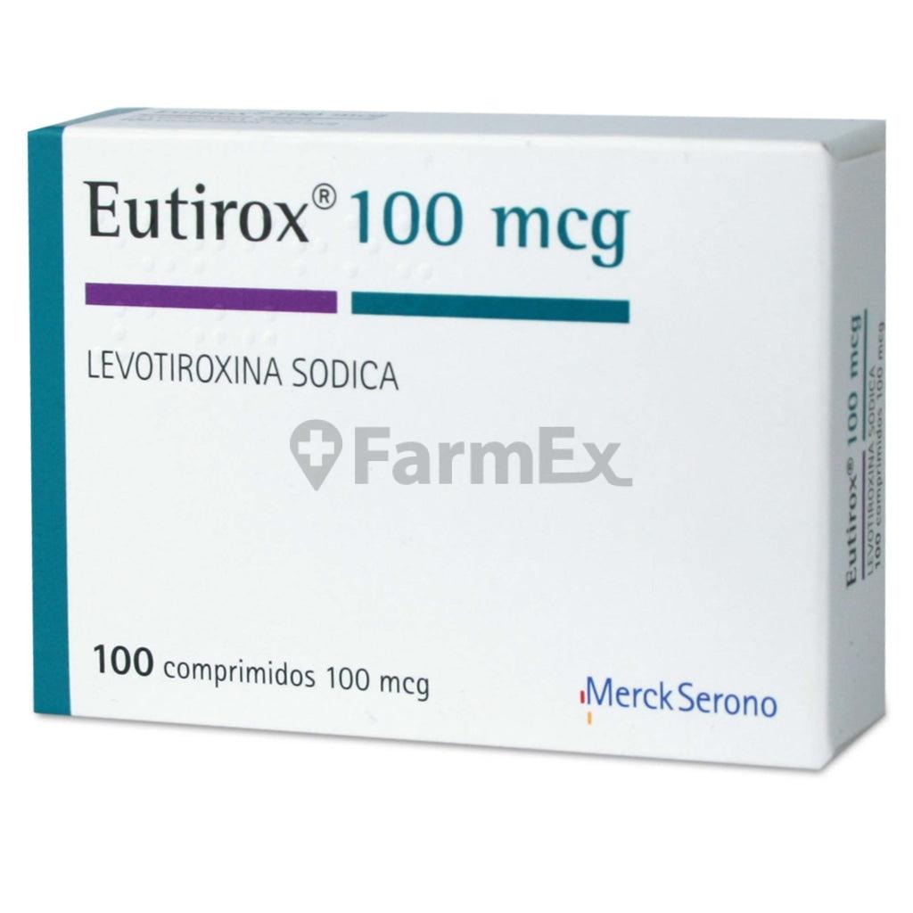 Eutirox 100 mcg x 100 comprimidos.