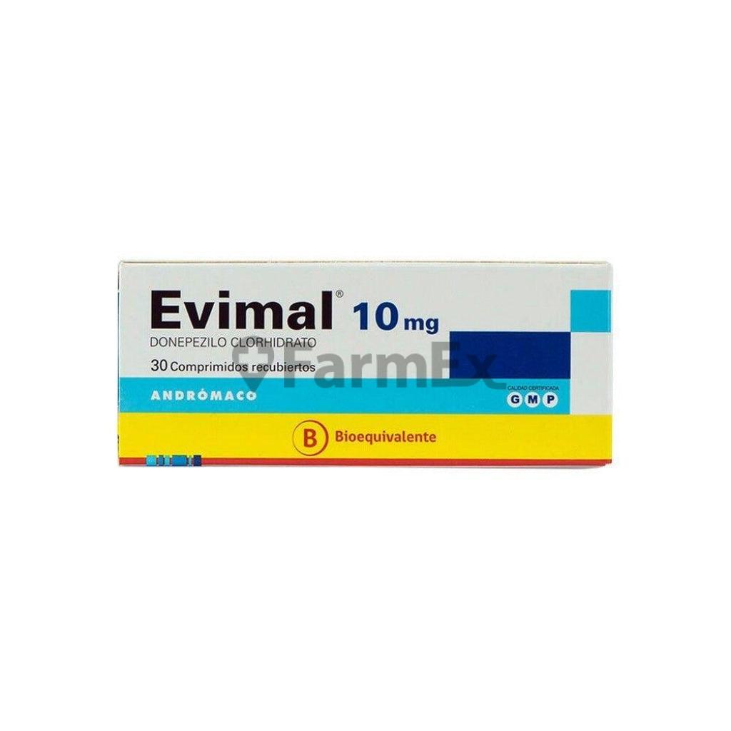 Evimal Donepezilo Clorhidrato 10 mg x 30 comprimidos.