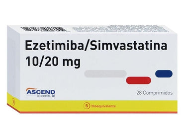 Ezetimiba + Simvastatina 10 / 20 mg x 28 comprimidos "Ley Cenabast" ascend