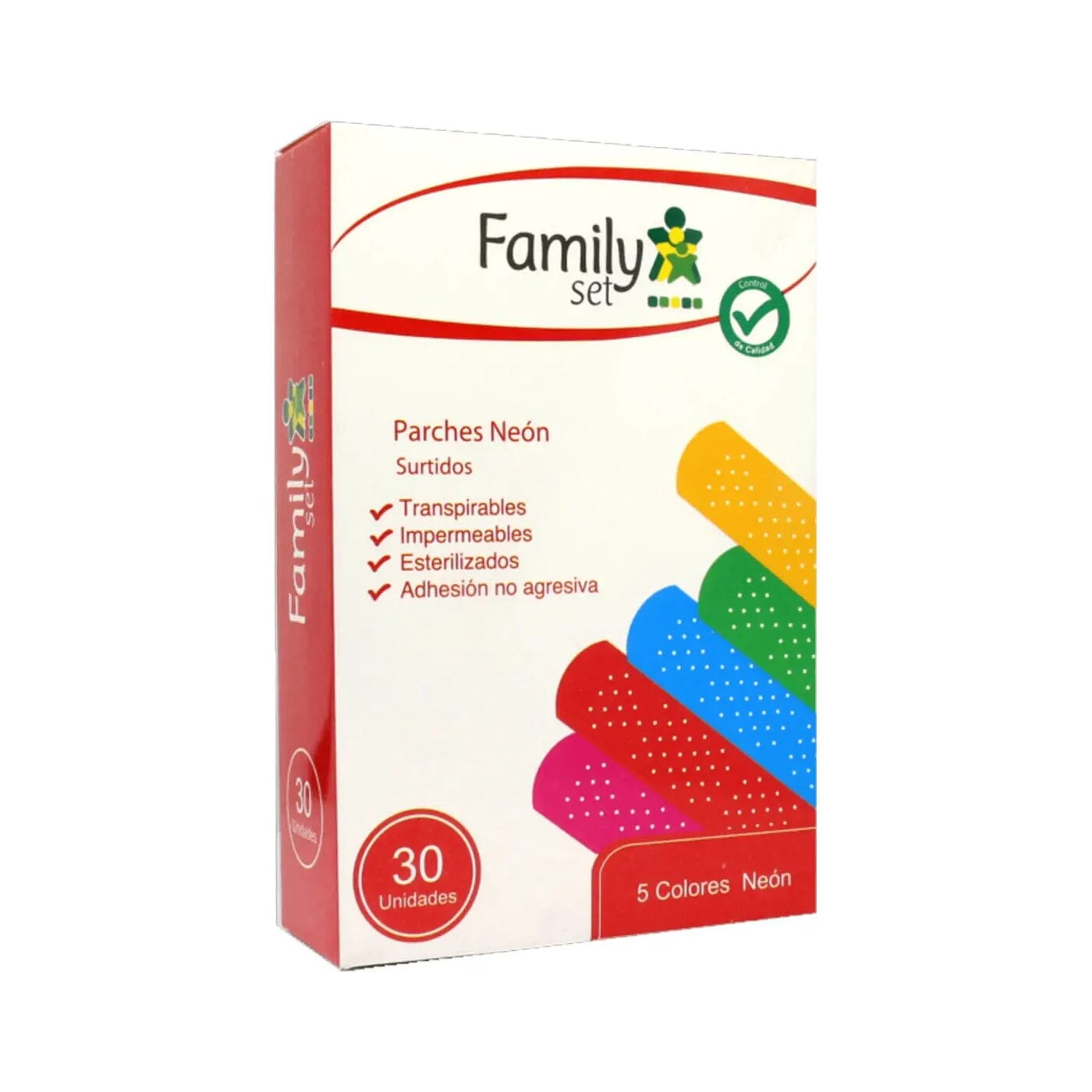 Family Set Parches Neon "Colores" x 30 unidades.
